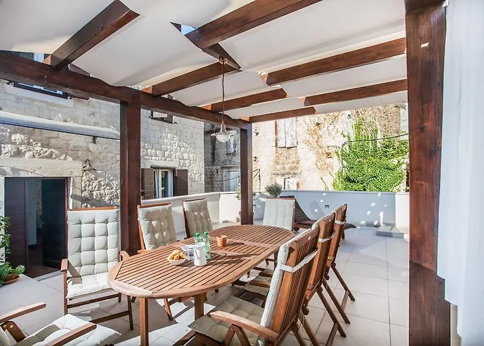 Tinel Longo, For Up To 8, Center, Bbq, Terrace Villa Trogir